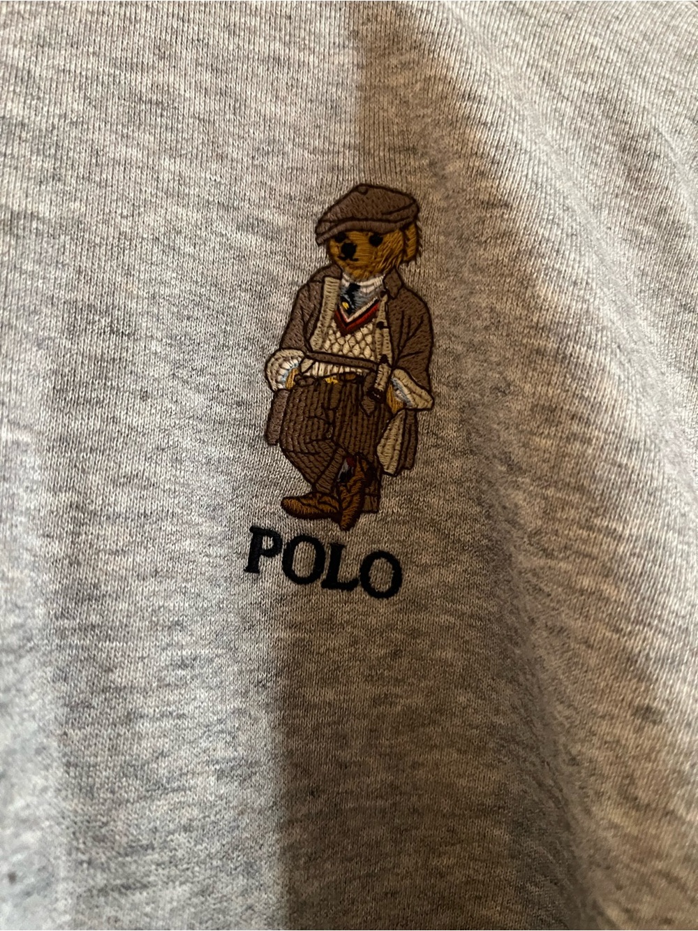 Ralph Lauren Light Gray Polo Bear Hoodie - Picture 3 of 5
